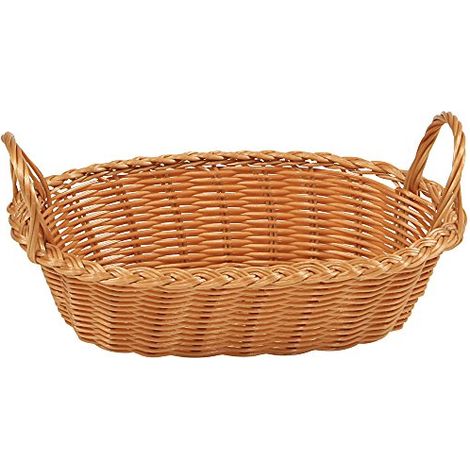 Cestino ovale per pane e frutta, beige