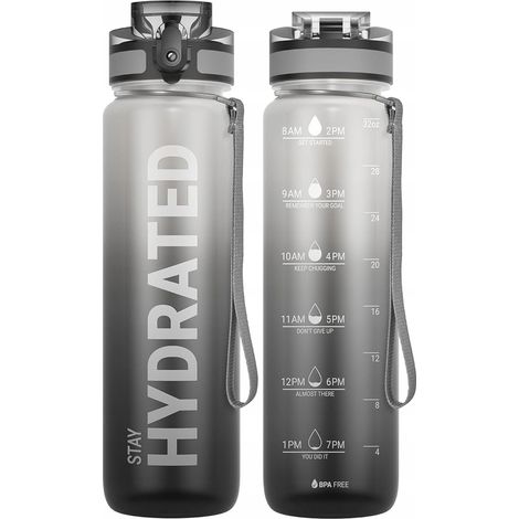 Borraccia motivazionale Sahara Sailor con chiusura di sicurezza, 1000 ml (1/5)
