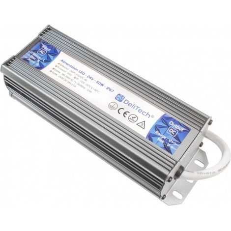 Driver / Alimentation LED - 24V - 60W - IP67 - DeliTech®