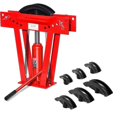 Machine de cintrage de tuyaux hydrauliques, capacité de 12 tonnes, six matrices compatibles, Rouge (1/2)