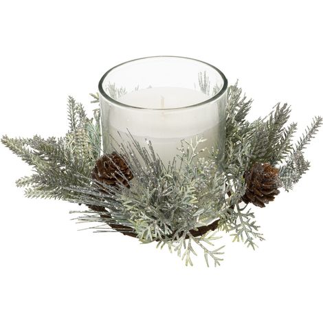 Centre de table Bougie parfumée avec déco de Noël 210 G - Feeric Christmas (1/2)