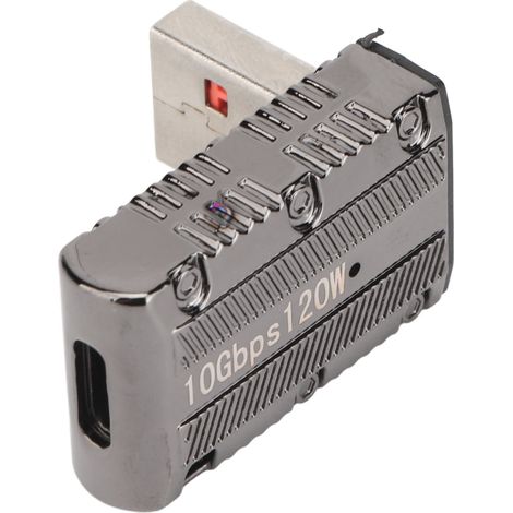 Adaptateur USB mâle vers USB-C femelle, transmission 10 Gbit/s, charge rapide 120 W, adaptateur USB 3.1 pour téléphones, ordinateurs portables et PC (1/5)