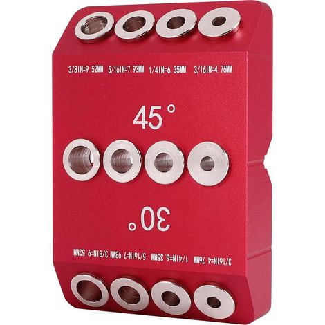Gabarit De Guidage De Trou De Forage D Angle 30 45 et 90 degrés pour Trou Coudé et Droit ModèLe De PerçAge De Vis De DéCalage De Garde Corps 1 PièCes (1/4)