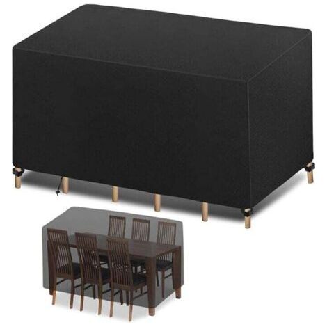Housse Salon de Jardin 200x100x75cm Protection Bache Table de Jardin Mobilier Extérieur Imperméable Coupe-Vent Anti-UV Résistant Au Froid Housse de Meuble Tissu Oxford (200x100x75cm) (1/5)