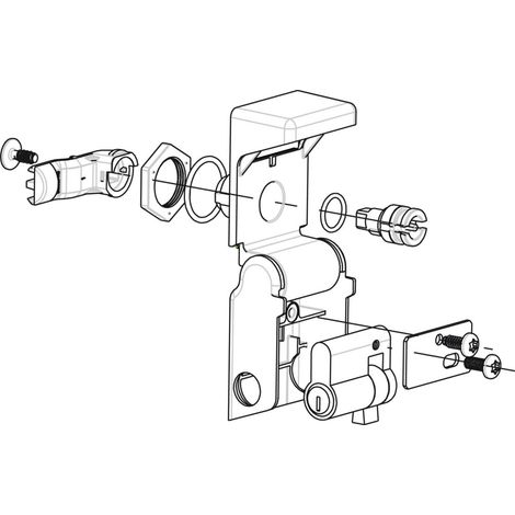 Schneider Electric Adapteraufsatz DIN-Profilhalbzylin. NSYAEDLDINS3D