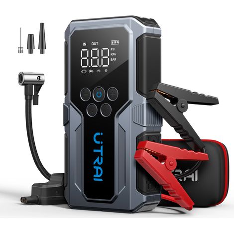 Buture – Booster batterie voiture 7000A – Démarreur avec compresseur 150PSI – Écran LED – Lampe SOS – Charge rapide 18W