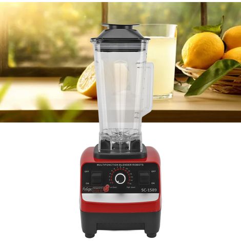 Mixeur multifonction 4500 W, bol carré grande capacité 1,8 L, lames 6 lames en acier inoxydable, vitesse de rotation 26 000 à 30 000 tr/min, hachoir à viande 15 vitesses, broyeur à glace, robot culina (1/5)