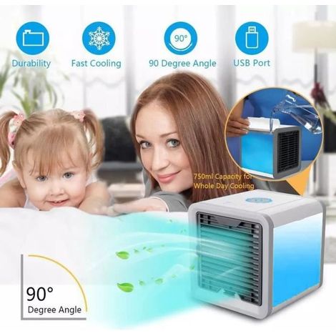 ultra silencieux Rafraichisseur d'air portable Ventilateur 3 vitesses (1/4)