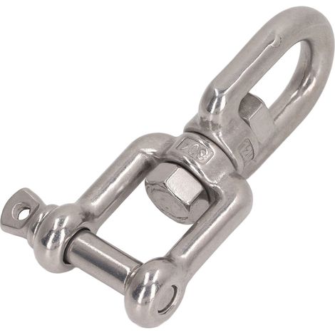 Manille à double mâchoire professionnelle robuste en acier inoxydable 304, dispositif de serrage pour corde d'escalade et balançoire, 12 mm / 0,47 po (1/5)
