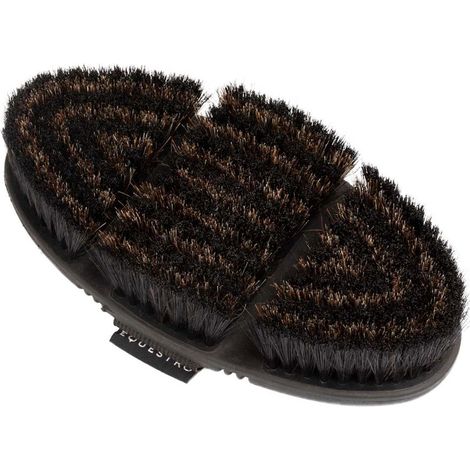 Spazzola flessibile ed ergonomica con setole naturali in crine per cavalli