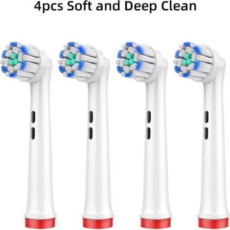4/8/16 têtes de brosse ultra-fines et souples pour brosse à dents électrique Oral-B, pour un nettoyage en profondeur et des dents sensibles, pour le soin des gencives (lot de 16). (1/5)