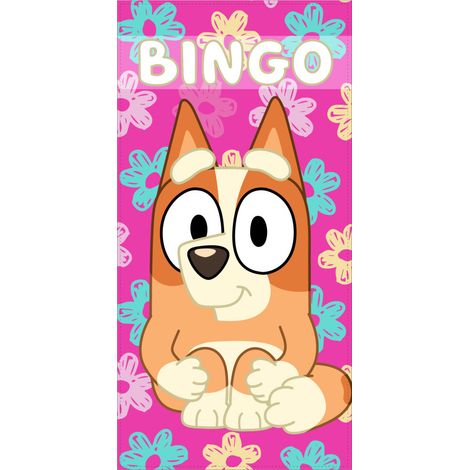 E PLUS M BINGO, SERVIETTE DE BAIN, FILLE 70CM X 140CM (ROSE,TAILLE UNIQUE) BLUEY