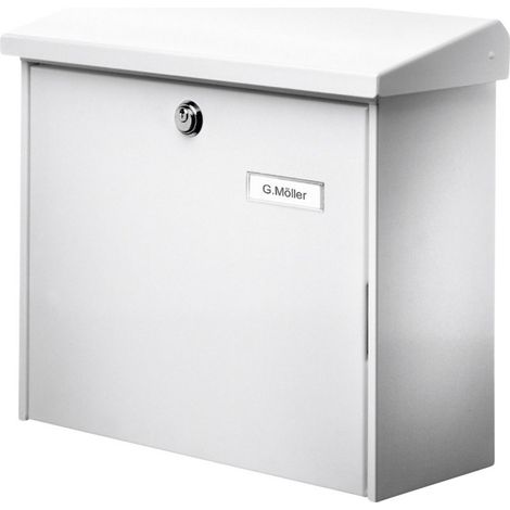 Burg Wächter 4120 COMFORT 913 W Boîte aux lettres Tôle d'acier blanc avec serrure à clé