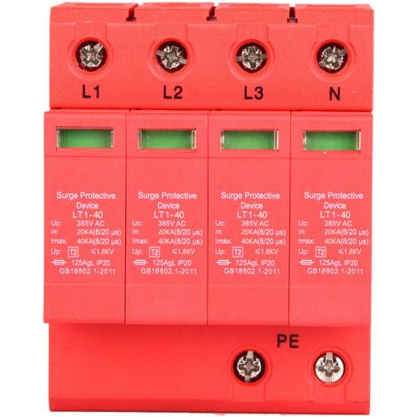 QORVA-Dispositif de parafoudre basse tension de parafoudre de maison de 4P 40KA 385V 20A (1/5)