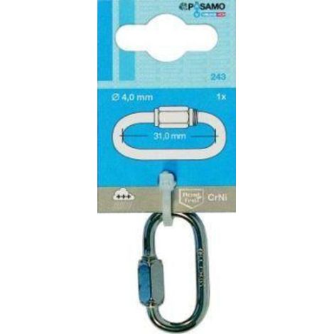 Maillon rapide inox 6 mm a 1pcs (1/3)