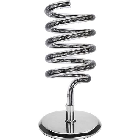 Support stable en acier inoxydable pour sèche-cheveux, support mural ou bureau, acrylique transparent, design moderne pour salon et maison. (1/5)