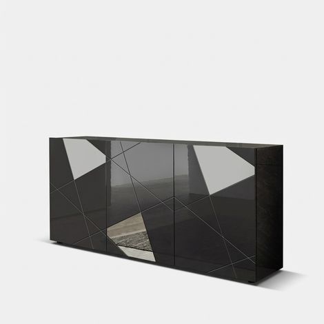 Madia buffet 3 ante moderna con specchi Flaminia
