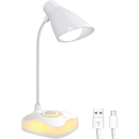 Protection des yeux lampe de table interrupteur tactile USB veilleuse chambre chevet charge atmosphère lumière (1/5)