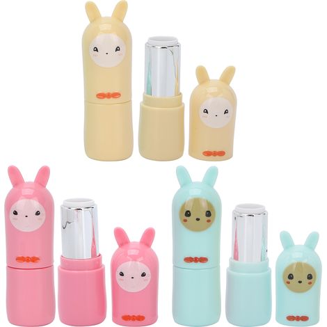 Kit 6 tubes à lèvres vides forme animaux, outils maquillage DIY pour fabriquer rouge à lèvres maison. (1/5)