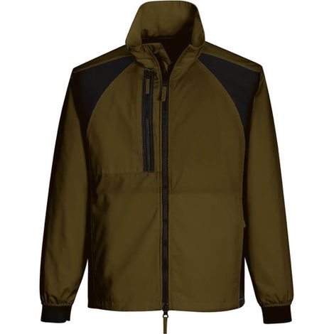 Chaqueta elástica de trabajo WX2 Stretch de páneles combinados CD885 S Verde oliva