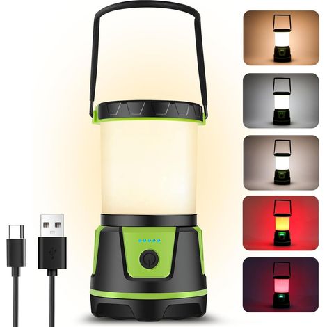 Lanterne De Camping Rechargeable - 3000 Lumen - 5 Modes LED - Étanche IP54 - Batterie 7500 mAh - Pour Pannes Électriques, Urgences, Randonnée - 1 Pièce (1/5)