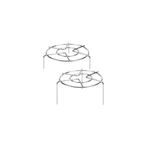 Griglia di cottura in acciaio inox, griglia di cottura rotonda in acciaio inox per pentole, padelle, griglia di raffreddamento, per cottura in 2 pezzi (gambe basse da 14" [201], gambe alte d-Crezuo)