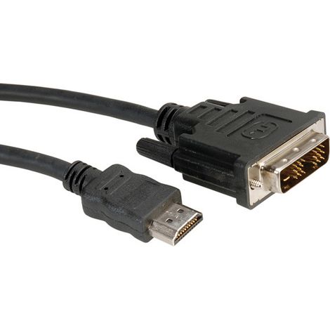 Câble Roline DVI (18+1) mâle vers HDMI mâle 2 m WZ0026, 11/04/5522