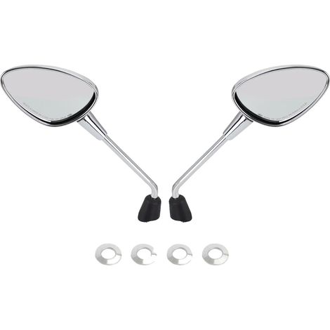 Espejos retrovisores de alta calidad fabricados en plástico y acero, dimensiones 140 mm x 95 mm, rosca M8, compatibles con modelos Vespa Sprint, se venden en pares. (1/5)