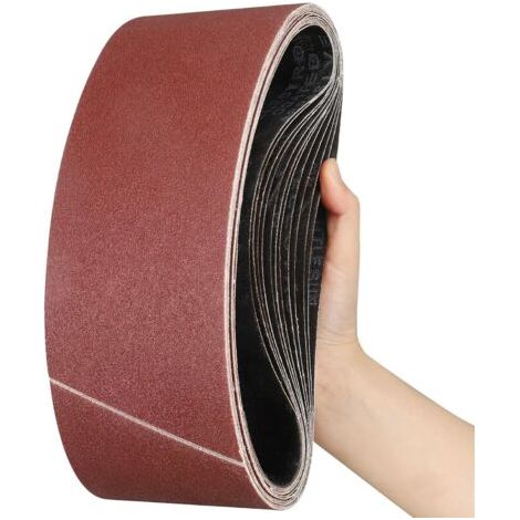 Bandas abrasivas de 100x610 mm, grano 80 (12 piezas) - Juego de lijado eficaz (1/4)
