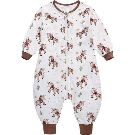 Gigoteuse pour bébé avec jambes 0,5 tog 100% Coton Manche Longue Sac de Couchage pour bébé Unisexe pour fille et garçon (1/5)