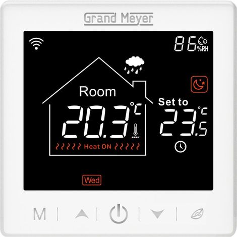 Termostato programable Wi-Fi SN-10, 16A, 230 V, Blanco