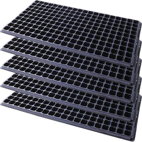 Plateaux de semis 200 alvéoles – Lot 5 – Noirs – Jardinage et propagation – Semis facile (1/5)