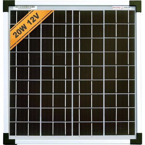 monokristallines 20-W-Solarpanel, gehärtetes Glas, Aluminiumrahmen, für Wohnmobile und Boote (1/5)