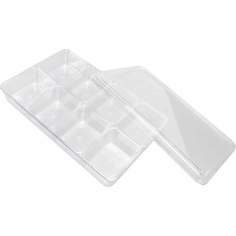 Boîte à condiments classée, résistante à la chaleur, grande capacité, en plastique, distributeur de condiments pour céréales, 8 compartiments (1/5)