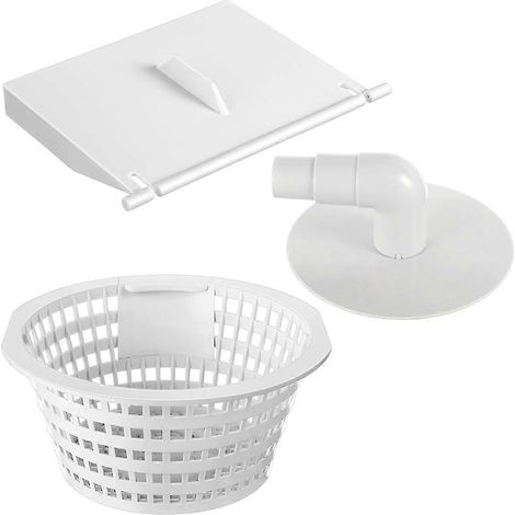 Pièces de rechange pour skimmer, compatibles avec le déflecteur de vanne de déversoir 8926 et le panier de skimmer de piscine 8928, la ventouse d'aspirateur de skimmer de piscine 8929, blanc. (1/5)
