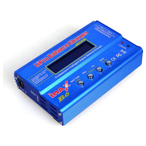 Caricabatterie professionale, ad alte prestazioni e simmetrico da 80 W e 6 A per batterie LiPo/Li-Ion/Li-Ion (1–6S) e NiMH/NiCd (1–15S).
