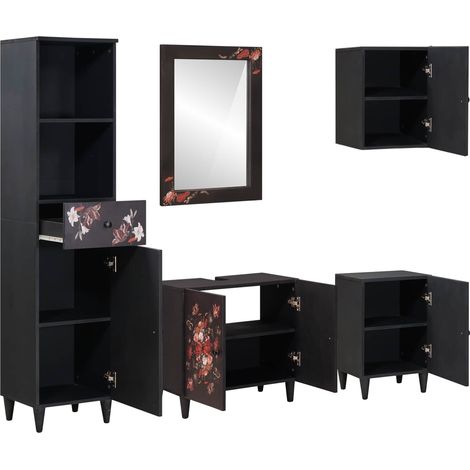 Maison Exclusive - Badezimmerschrank-Set mit Schubladen 5 pcs Mas