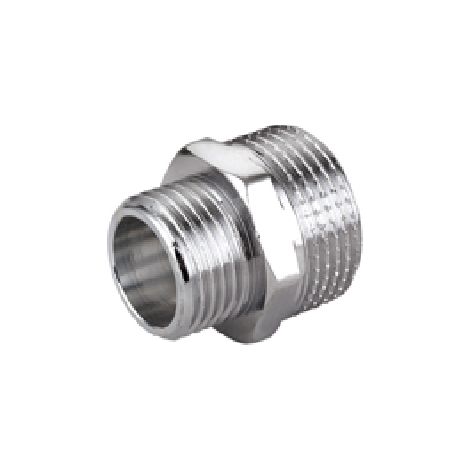 NIPPLE RIDOTTO MM IN OTTONE CROMO IBP- 1/2 x 3/8- IBP- pezzi 10 (1/2)