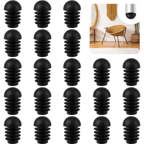 Runde Stuhlbeinkappen – 50er-Packung, Schutzkappen für Stuhlbeine, Rohrstopfen, 19 mm Durchmesser (1/5)