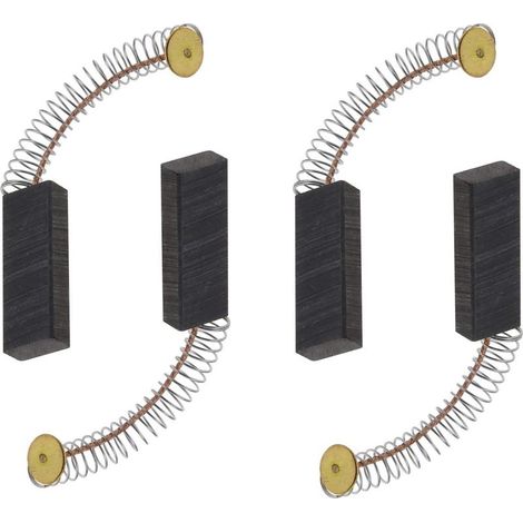 2 paires de balais de charbon moteur 6x11x30mm pour meuleuse d'angle rotative, perceuse circulaire, perceuse électrique, pièces de rechange, accessoires de remplacement, noir et or (1/5)
