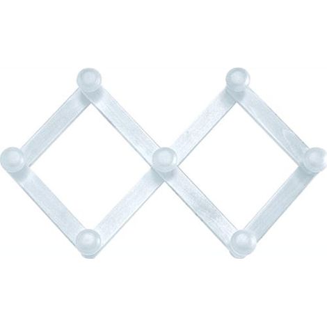 APPENDIABITI in LEGNO Colore BIANCO ESTENSIBILE 7 POSTI 42x12x13H cm