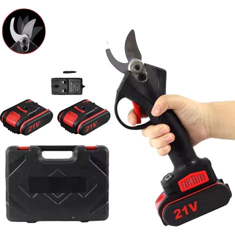 Sécateur Électrique, Moteur Sans Balais, Fonctionnement Sans Fil, Avec 2 batteries (1/5)