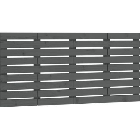 Maison Exclusive - Wand-Kopfteil Grau 156x3x63 cm Massivholz Kief