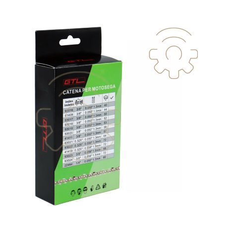 ChaA ne GTL pour tronA onneuse 325 &quotpas de 1,5 mm d&39A paisseur, nombre de maillons 72
