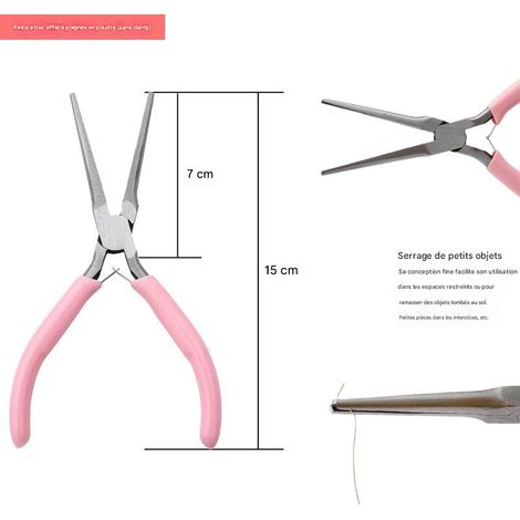 Pince à becs fins forgée en acier à haute teneur en carbone - Mini - Bricolage