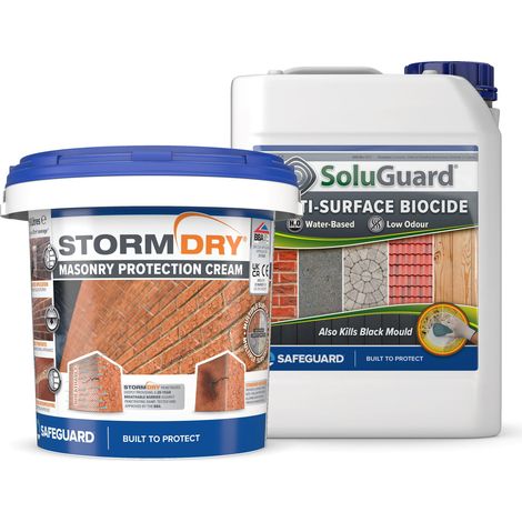 Stormdry Masonry Cream 5 Litres and Soluguard Biocide (1/2)