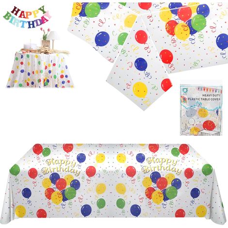 JSSEVN-Nappe rectangulaire imperméable à l'huile, 137 x 274 cm, pour anniversaires, mariages et fêtes (1/5)