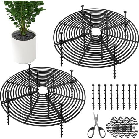 Grille Protection Plantes Chat Protection pour Pots Fleurs 30cm (1/5)