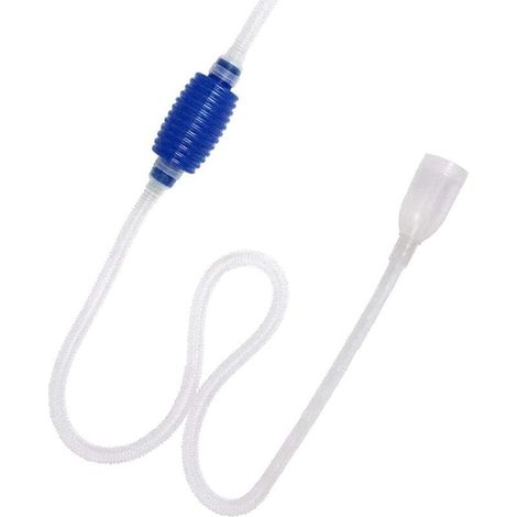 Sifón de limpieza para acuarios, bomba manual de 145 cm para acuarios y peceras - Funciona manualmente para bombear agua de acuarios y peceras. (1/5)