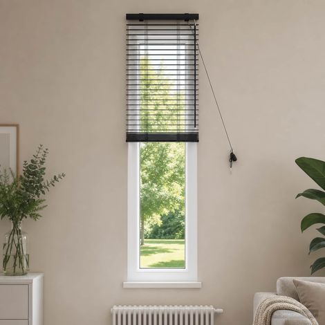 vidaXL Tenda Veneziana Nero 40 x 160 cm 35 mm
